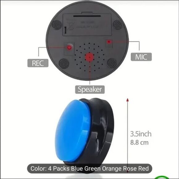 NWT 4pcs Interactive Pet Communication Buttons Training Sound for Cats & Dogs - Picture 6 of 12
